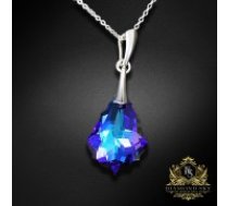 Sudraba kulons "Baroka IV (Heliotrope)" ar Swarovski™ kristāliem