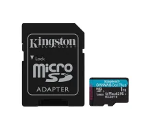 Kingston Technology 1TB microSDXC Canvas Go Plus Gen4 200MB/s A2 U3 V30 Card + Adapter