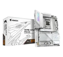 GIGABYTE X870E AORUS PRO ICE AMD Ryzen 9000, 16+2+2 VRM, DDR5 8000MHz OC Wi-Fi 7 2.5GbE LAN USB4