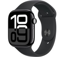 Apple WATCH SERIES 10 (GPS) 42MM ALUMINUM CASE WITH BLACK SPORT BAND - S/M - JET BLACK