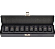 Awtools AW 1/2" HEX IMPACT SOCKET SET 10-22mm 10pcs BLACK LINE