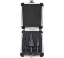 Awtools AW HSS AlCrN BLACK SPIRAL STEP DRILL BIT SET 3pcs/ 4-32mm/ PLASTIC CASE