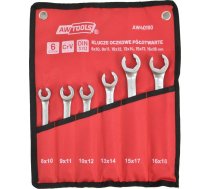 Awtools AW DOUBLE OPEN-END SPANNER SET 6pcs 8-18mm