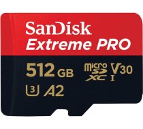 Sandisk Memory card SANDISK EXTREME PRO microSDXC 512GB 200/140 MB/s UHS-I U3 (SDSQXCD-512G-GN6MA)