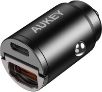 Aukey Car charger Aukey CC-A3, 1xUSB-A, 1xUSB-C, 30W (black)