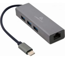 Gembird I/O ADAPTER USB-C TO LAN RJ45/USB HUB A-CMU3-LAN-01 GEMBIRD