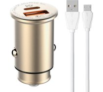 Ldnio C506Q USB, USB-C Car charger + MicroUSB Cable