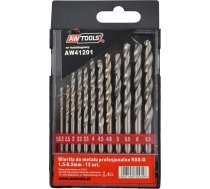 Awtools AW HSS-G WHITE TWIST DRILL BIT SET 13pcs /1.5-6.5mm/