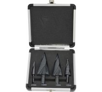 Awtools AW HSS AlCrN BLACK SPIRAL STEP DRILL BIT SET 4pcs/ 4-39mm/ PLASTIC CASE