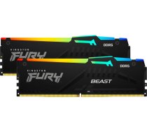 Kingston DDR5 32GB - 5600 - CL - 40 - Dual-Kit - DIMM - KF556C40BBAK2-32 - iOS, Fury Beast RGB, black