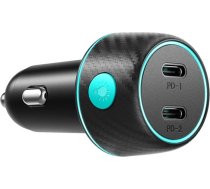 Joyroom Car charger Joyroom CCN02, 2x USB-C PD 70W (black)