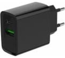 Gembird Power Delivery Charger USB-A USB-C 20W Black