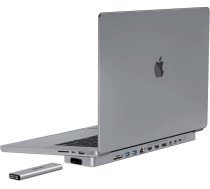 Invzi USB-C docking station / Hub for MacBook Pro 16" INVZI MagHub 12in2 with SSD tray (gray)