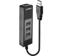 Lindy I/O HUB USB3 & LAN ADAPTER/43176 LINDY