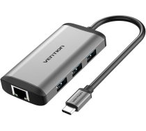 Vention Docking Station 6 in 1 USB-C do HDMI, 3x USB3.0, RJ45, PD Vention CNCHB 0,15m gray