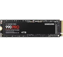 Samsung SSD|SAMSUNG|990 PRO|4TB|M.2|PCIe Gen4|NVMe|TLC|Write speed 6900 MBytes/sec|Read speed 7450 MBytes/sec|2.3mm|TBW 2400 TB|MTBF 1500000 hours|MZ-V9P4T0BW