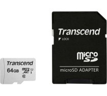 Transcend MEMORY MICRO SDXC 64GB W/ADAPT/UHS-I TS64GUSD300S-A TRANSCEND