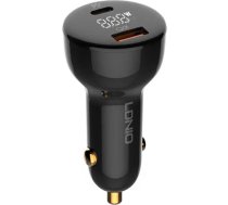 Ldnio C101 Car Charger, USB + USB-C, 100W + USB-C to USB-C Cable (Black)