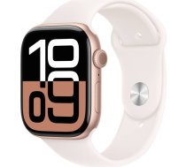 Apple WATCH SERIES 10 (GPS) 42MM ALUMINUM CASE WITH LIGHT BLUSH SPORT BAND - S/M - ROSE GOLD