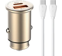 Ldnio C506Q USB, USB-C Car charger + USB-C - USB-C Cable