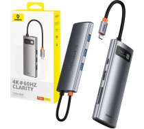 Baseus Hub 7in1 Baseus Gleam, USB-C  to 1x HDMI4K 60Hz + 3x USB3.0 + 1x PD + 1x SD/TF (grey)