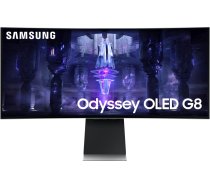 Samsung G85SB monitori 86,4 cm (34") 3440 x 1440 pikseļi UltraWide Quad HD OLED Sudrabs