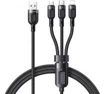 Mcdodo 3in1 USB to USB-C / Lightning / Micro USB Cable, Mcdodo CA-0930, 6A, 1.2m (Black)