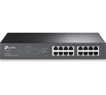 Tp-Link TL-SG1016PE Vadīts L2 Gigabit Ethernet (10/100/1000) Power over Ethernet (PoE) 1U Melns