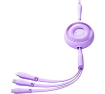 Joyroom 3in1 Joyroom Colorful USB to USB-C/Lightning/Micro USB cable 3.5A, 1m (purple)