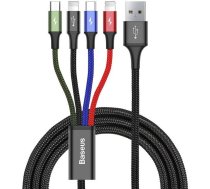 Baseus Fast USB cable 4in1 USB-C / 2x Lightning / Micro 3,5A 1,2m - black