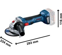 Bosch GWS 18V-7 Professional leņķa slīpmašīna 12,5 cm 11000 RPM 1,6 kg