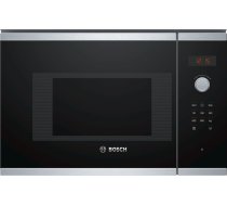 Bosch Serie 4 BFL523MS0 mikroviļņu krāsns Iebūvēts Solo mikrovilnis 20 L 800 W Melns, Nerūsējošs tērauds