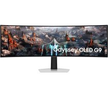 Samsung G93SC monitori 124,5 cm (49") 5120 x 1440 pikseļi Dual QHD OLED Sudrabs