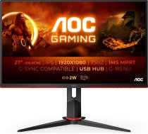 AOC G2 27G2U5/BK monitori 68,6 cm (27") 1920 x 1080 pikseļi Full HD LED Melns, Sarkans