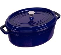 Staub Oval Cocotte, 29cm cast iron, dark blue