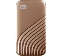 Western Digital External SSD|WESTERN DIGITAL|My Passport|500GB|USB-C|USB 3.2|Write speed 1000 MBytes/sec|Read speed 1050 MBytes/sec|WDBAGF5000AGD-WESN