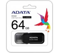 Adata MEMORY DRIVE FLASH USB2 64GB/BLACK AUV240-64G-RBK ADATA