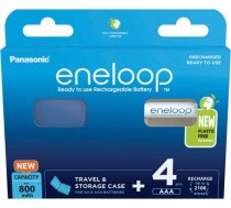 Eneloop 1x4 Panasonic Eneloop Micro AAA 800mAh + Akkubox    BK-4MCDEC4BE