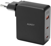 Aukey Wall charger Aukey PA-B7O, 1xUSB-A, 2xUSB-C, 140W GaN (black)