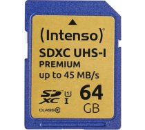 Intenso SDXC Card           64GB Class 10 UHS-I Premium