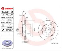 Bremžu diski BREMBO 09.6727.34