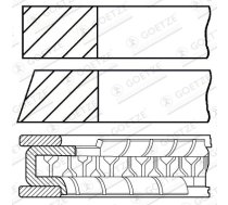 Virzuļa gredzenu komplekts GOETZE ENGINE 08-116100-00