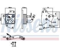 Eļļas radiators, Motoreļļa NISSENS 91444