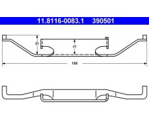Atspere, Bremžu suports ATE 11.8116-0083.1