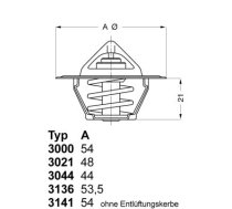 Termostats, Dzesēšanas šķidrums BorgWarner (Wahler) 3044.80