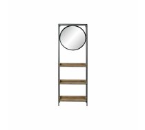 Sienas spogulis DKD Home Decor Melns Dabisks Koks Metāls spogulis 61 x 17,5 x 181 cm