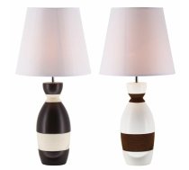 Galda lampa DKD Home Decor Keramika Brūns Virve Balts 30 x 30 x 61 cm 220 V 50 W (2 gb.)