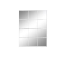 Sienas spogulis DKD Home Decor Balts Stikls Dzelzs Logs 90 x 1 x 120 cm