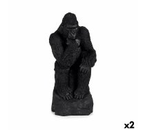 Dekoratīvās figūriņas Gorilla Melns 20 x 45 x 20 cm (2 gb.)