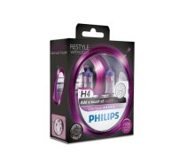 PHILIPS autospuldze H4 12V 60/55W ColorVision rozā, 2 gab. blisteris AKCIJA